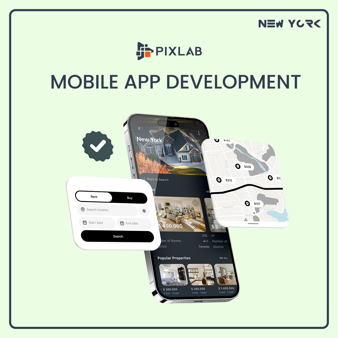 Pixlab's Mobile App Development Services in New York